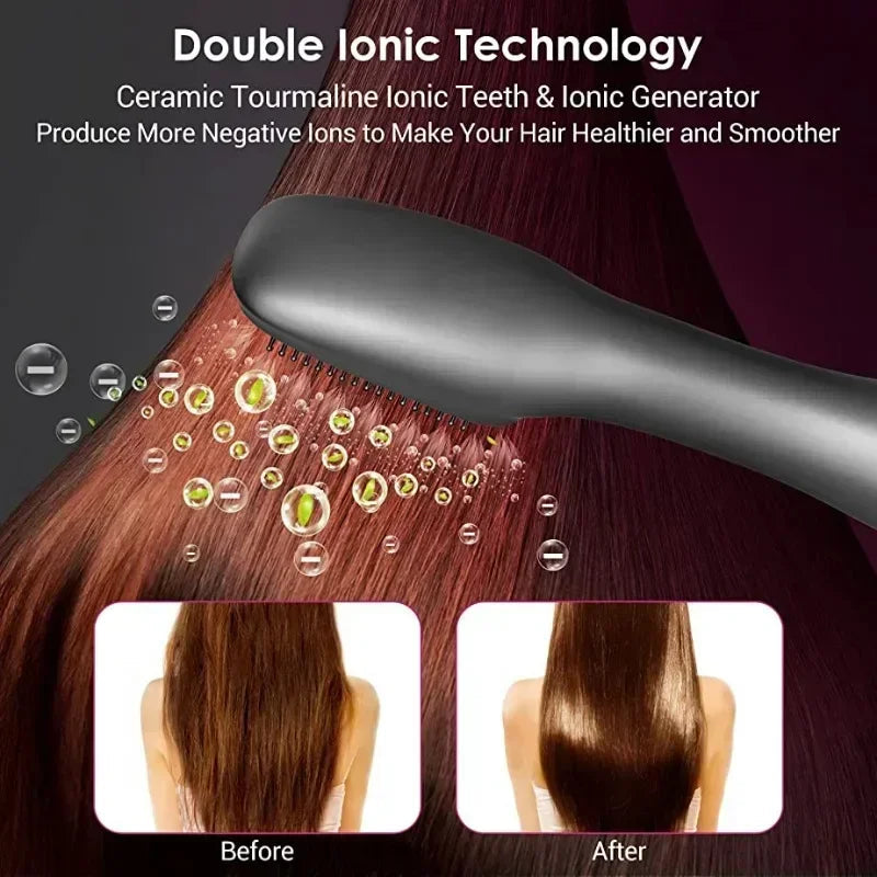 Hair Dryer Brush 3 In 1 Hot-Air Brushes 1200 W Powerful Ceramic Tourmaline Ionic Hair Straightener for All Hair Types electric yourelevatedwellness