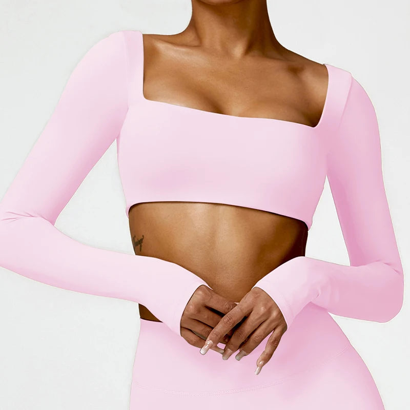 Women’s Quick-Dry Square Neck Gym Top - yourelevatedwellness