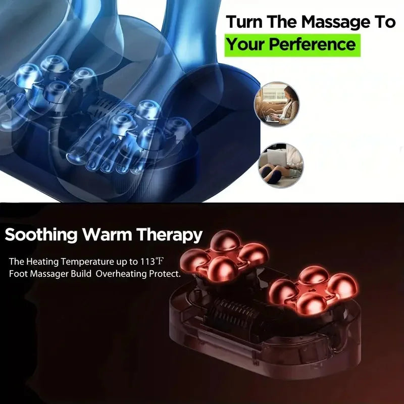 Extra-Large Electric Shiatsu Foot & Calf Massager with Heat - yourelevatedwellness