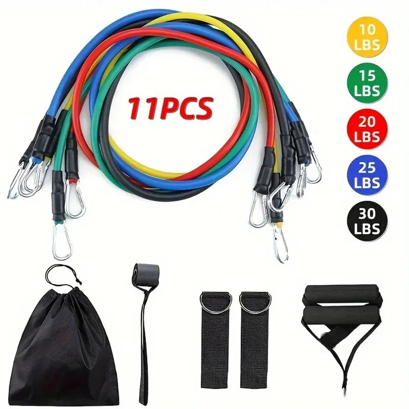 11-Piece Resistance Training Strap Set – Home Gym Fitness Bands - yourelevatedwellness