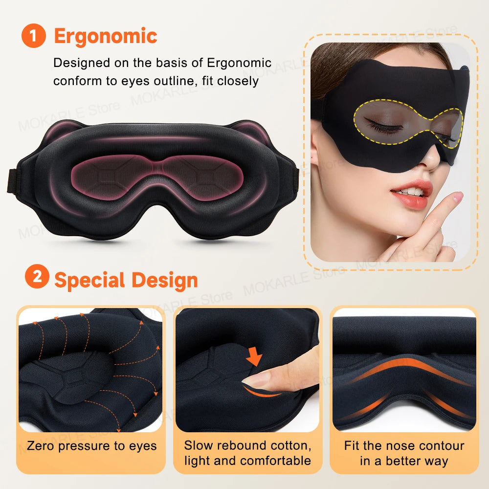 3D Soft Sleep Mask for Travel - yourelevatedwellness