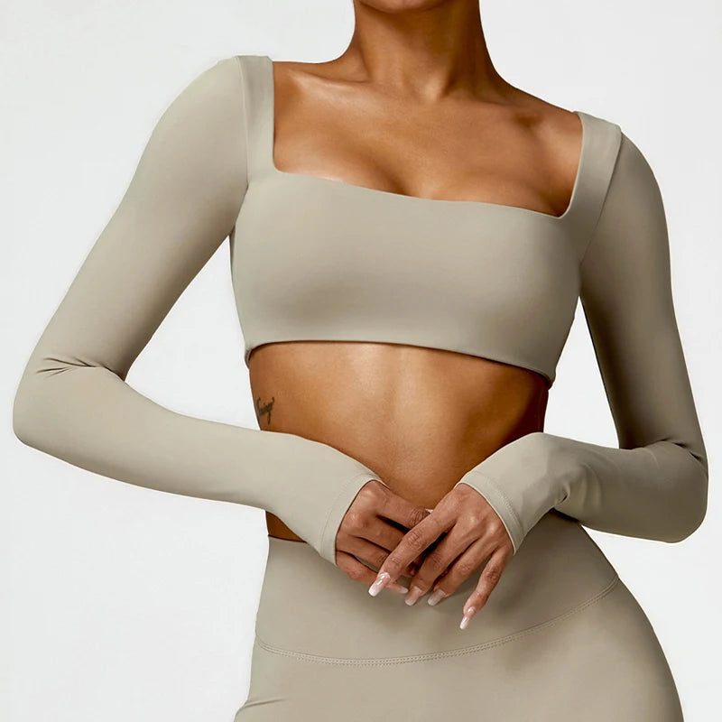 Women’s Quick-Dry Square Neck Gym Top - yourelevatedwellness