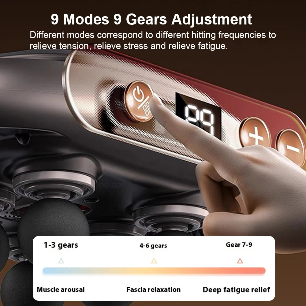 Professional Six-Head Fascia Massage Gun - yourelevatedwellness