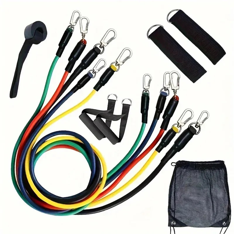 11-Piece Resistance Training Strap Set – Home Gym Fitness Bands - yourelevatedwellness