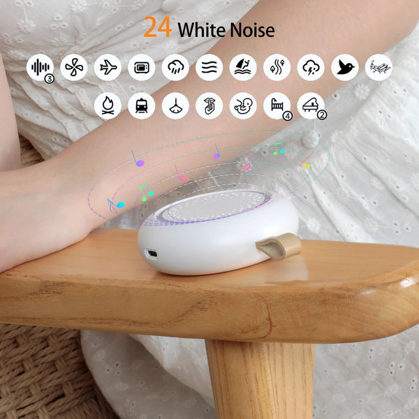 White Noise Machine 24 Soothing Sounds Sleep Sounds Machine with Night Light Time-C Charging Sleep Aid Device for Baby Adult yourelevatedwellness