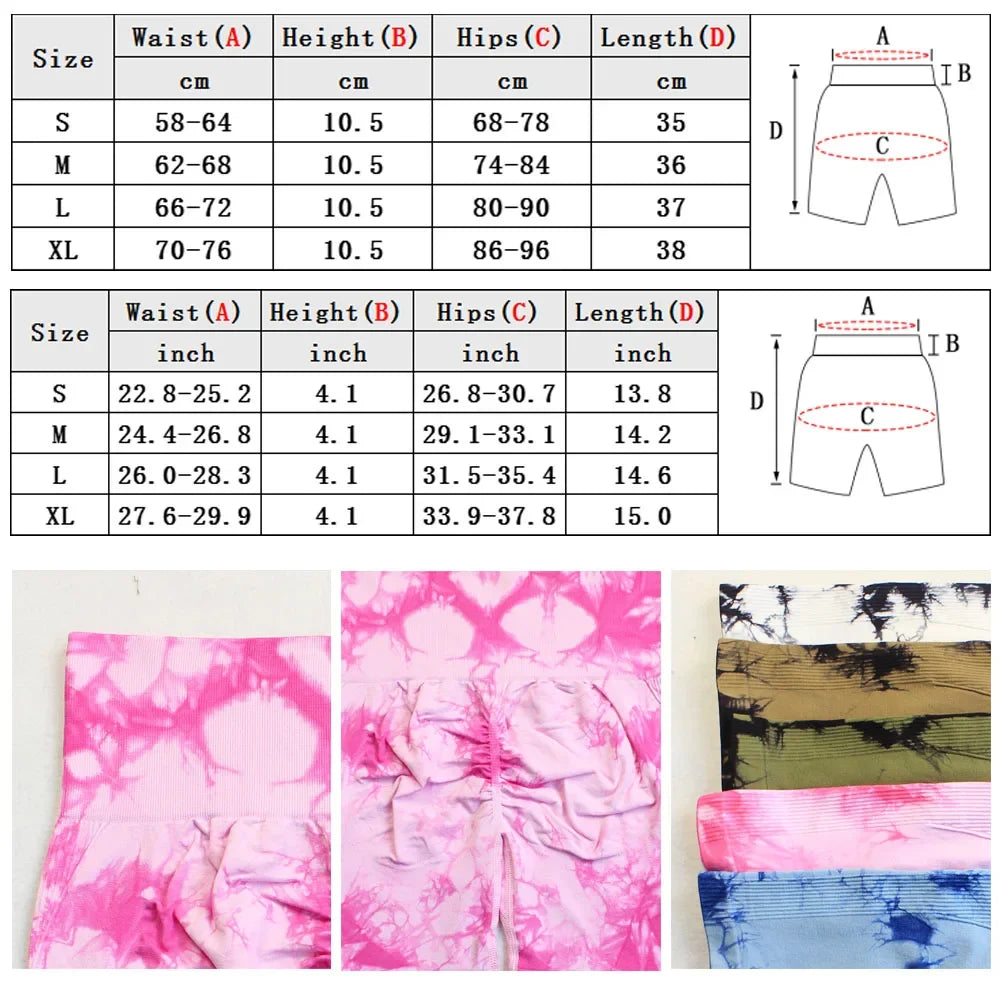 Women’s High-Waisted Tie-Dye Yoga Shorts - yourelevatedwellness