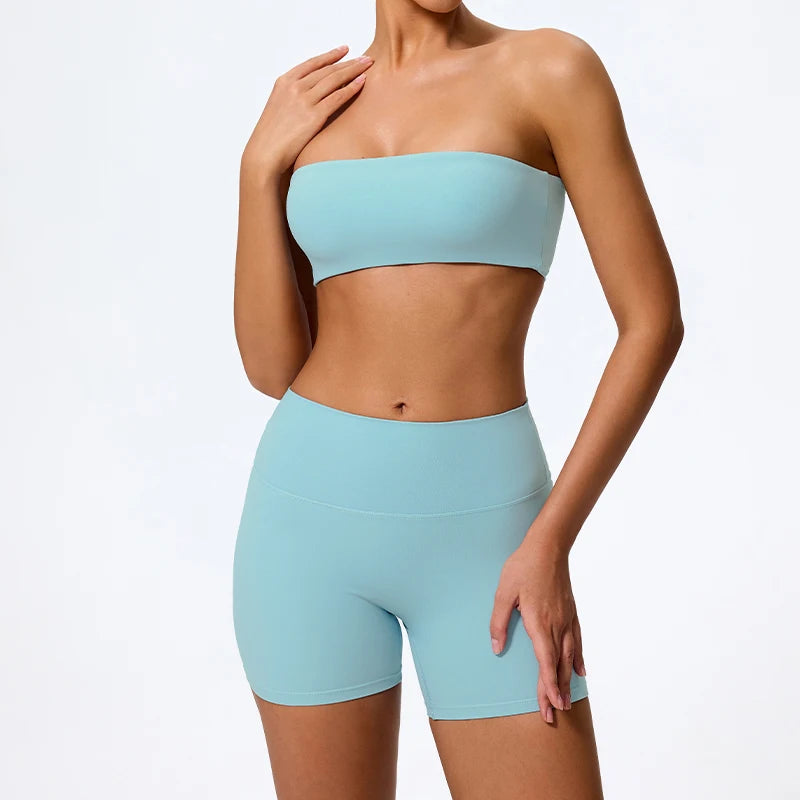 Women’s 2-Piece Strapless Fitness Set - yourelevatedwellness