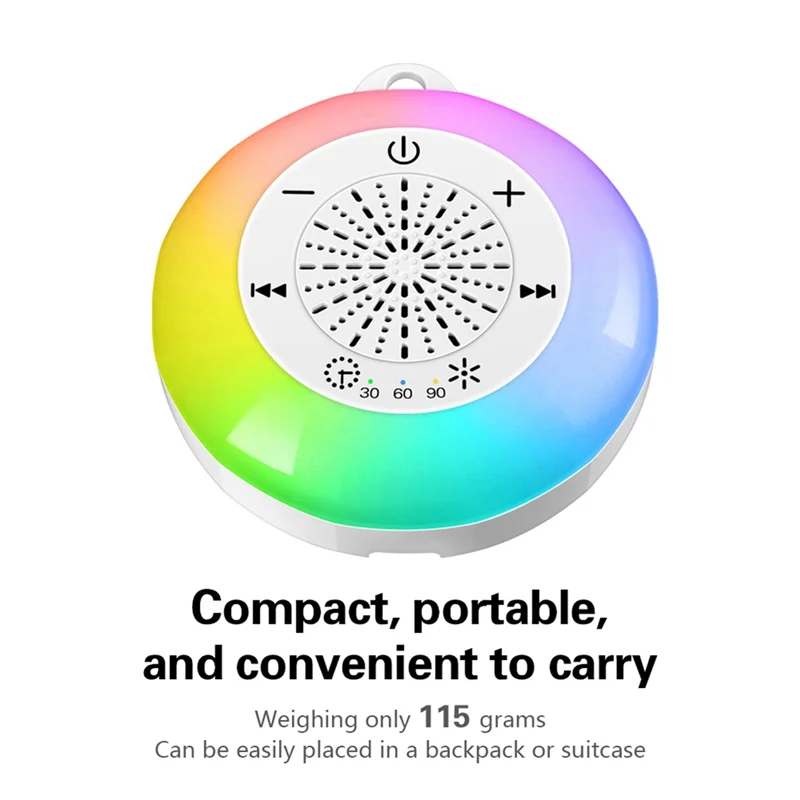 BTLIFE-White Noise Sound Machine Kids Sleep Sound Player With Colorful Light Timer Noise Player Timed Shutdown For Baby Adult yourelevatedwellness