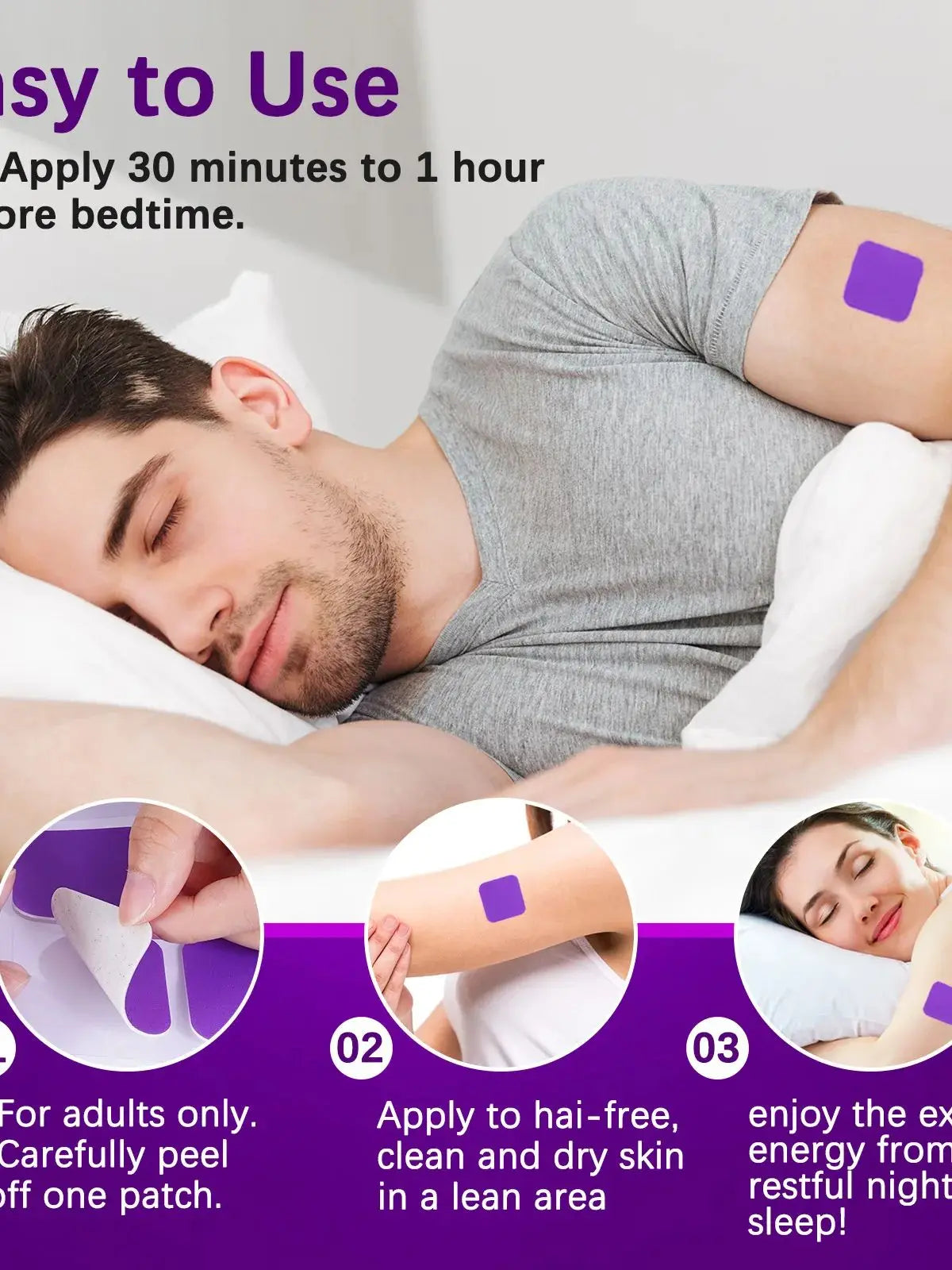 Plant-Based Night Sleep Patches – Natural Stress Relief - yourelevatedwellness