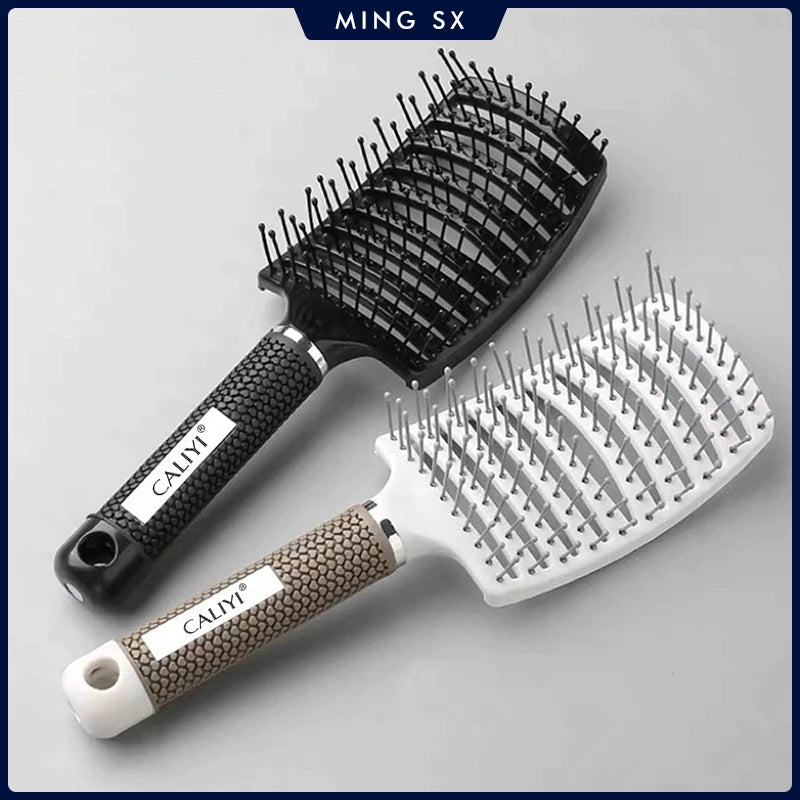 Hair Comb Brush Professional Curved Vented Brush for Faster Blow Drying Paddle Detangling Brush for Wet Dry Curly Straight Hair yourelevatedwellness