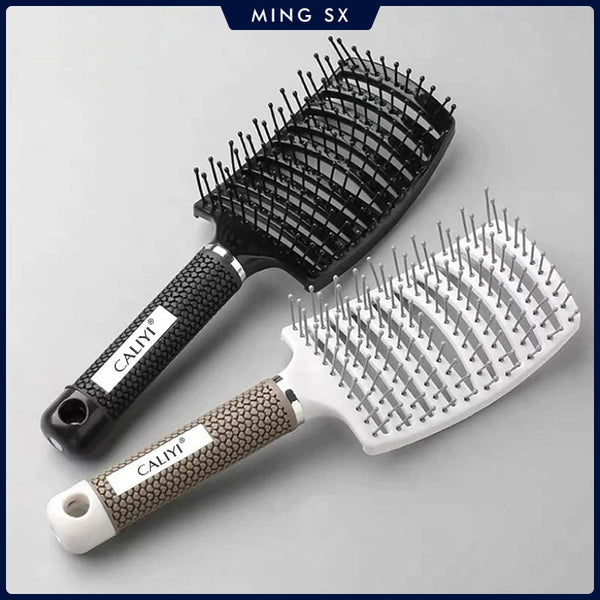 Hair Comb Brush Professional Curved Vented Brush for Faster Blow Drying Paddle Detangling Brush for Wet Dry Curly Straight Hair yourelevatedwellness