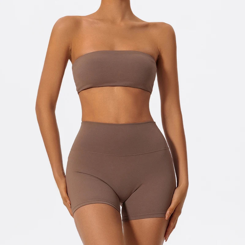 Women’s 2-Piece Strapless Fitness Set - yourelevatedwellness