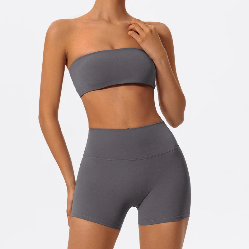 Women’s 2-Piece Strapless Fitness Set - yourelevatedwellness