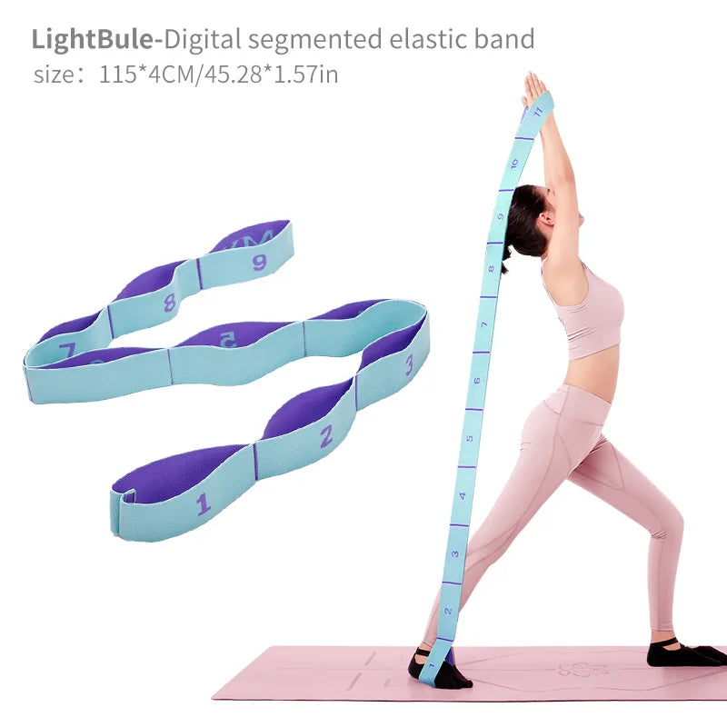 Elastic Yoga & Stretching Strap with Loops - yourelevatedwellness