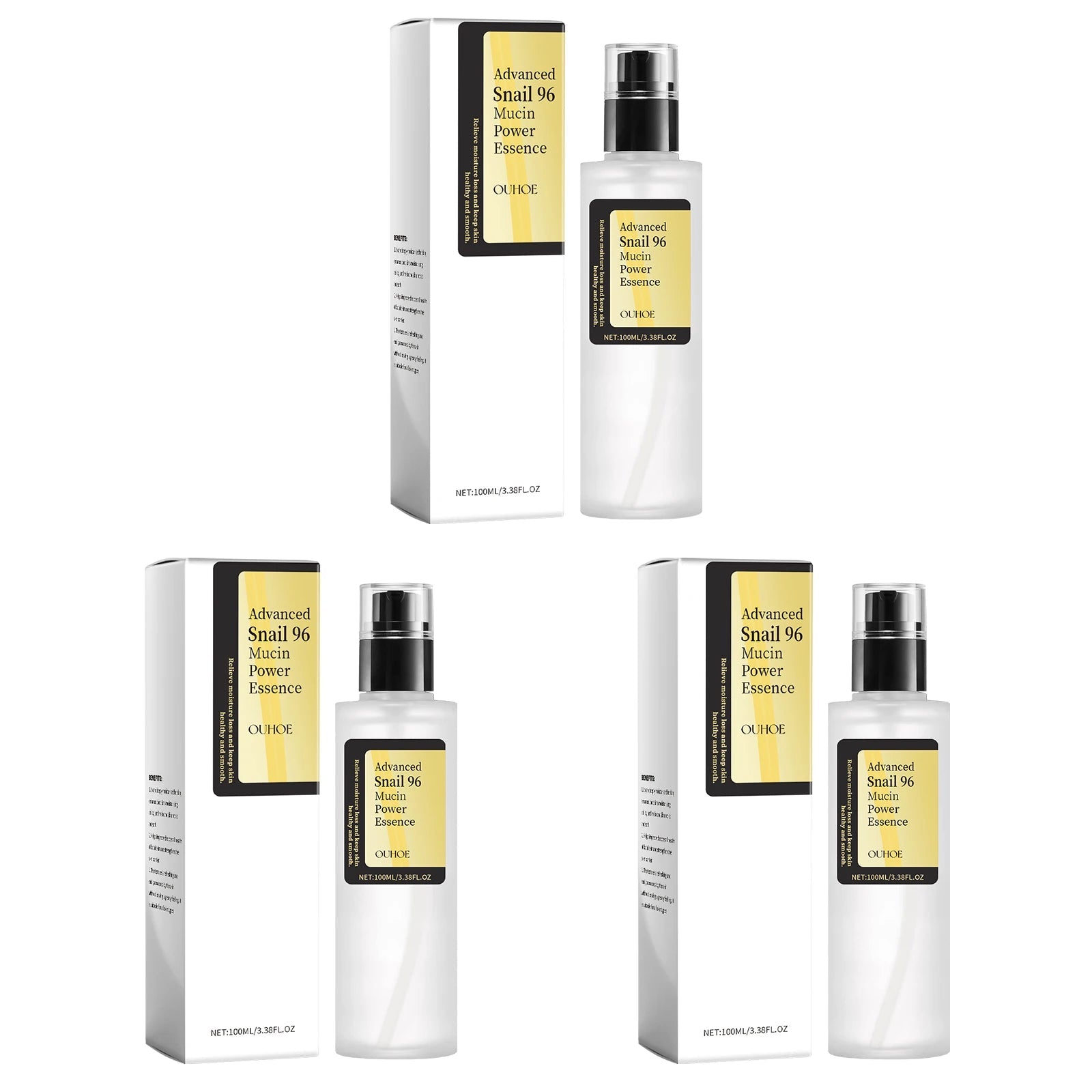 Snail Mucin Essence 100ml Hydrating Booster Deep Moisture Revitalize Dull Skin Soothing Face Treatment Glow Essence for Dry Skin yourelevatedwellness