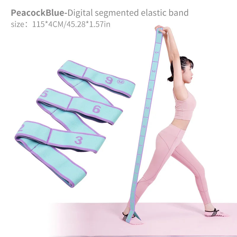 Elastic Yoga & Stretching Strap with Loops - yourelevatedwellness