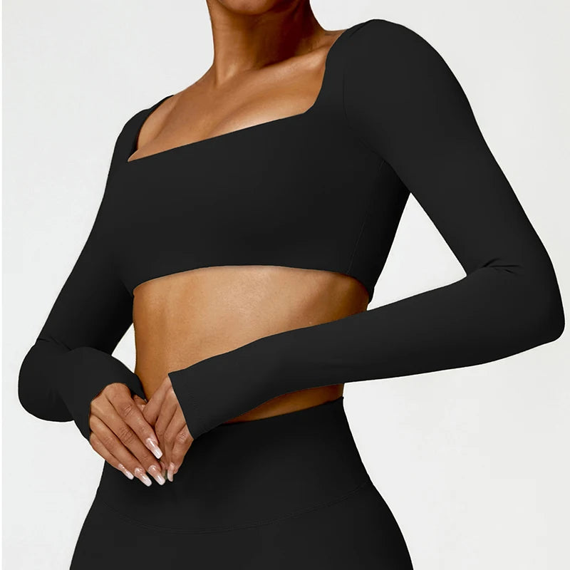 Women’s Quick-Dry Square Neck Gym Top - yourelevatedwellness