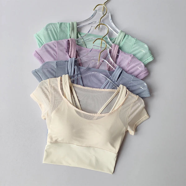 Women’s Yoga Fitness Suit – Quick-Dry Padded Sports Top - yourelevatedwellness