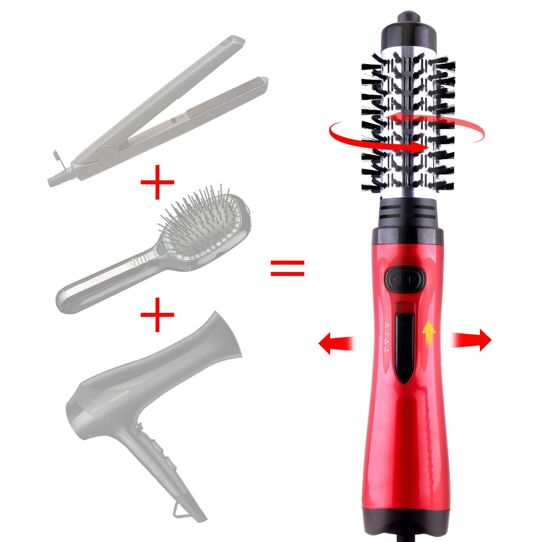 Hair dryer brush three in one hot air rotating brush, used for straightening and shaping curly hair, hair salon styling tool yourelevatedwellness