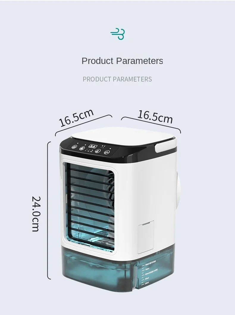 Desktop Air Conditioner Fan – Portable Ultrasonic Air Cooler with Night Light - yourelevatedwellness