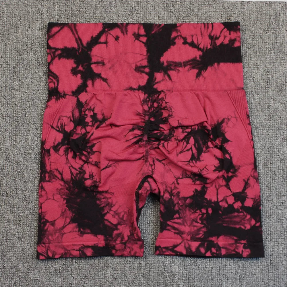 Women’s High-Waisted Tie-Dye Yoga Shorts - yourelevatedwellness