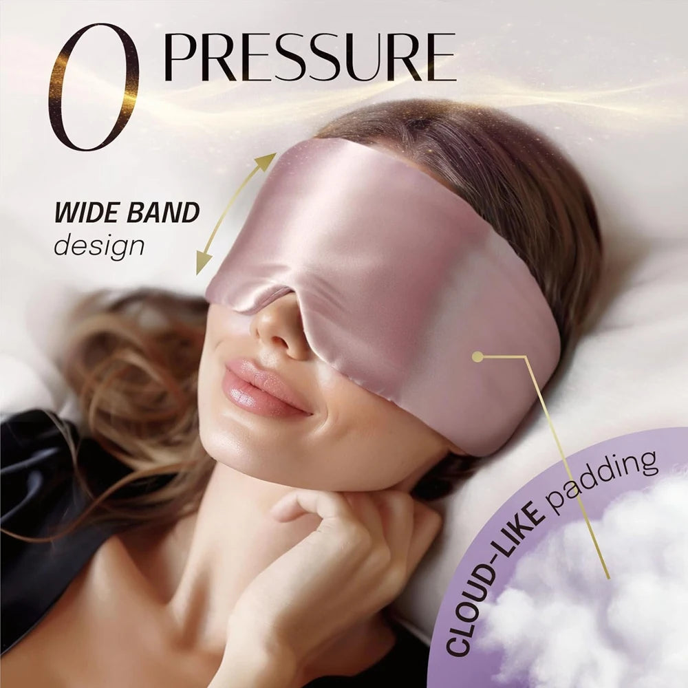 100% Mulberry Silk Sleep Mask Eyepatch - yourelevatedwellness