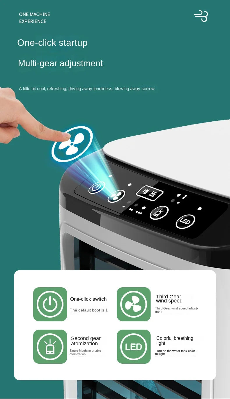 Desktop Air Conditioner Fan – Portable Ultrasonic Air Cooler with Night Light - yourelevatedwellness