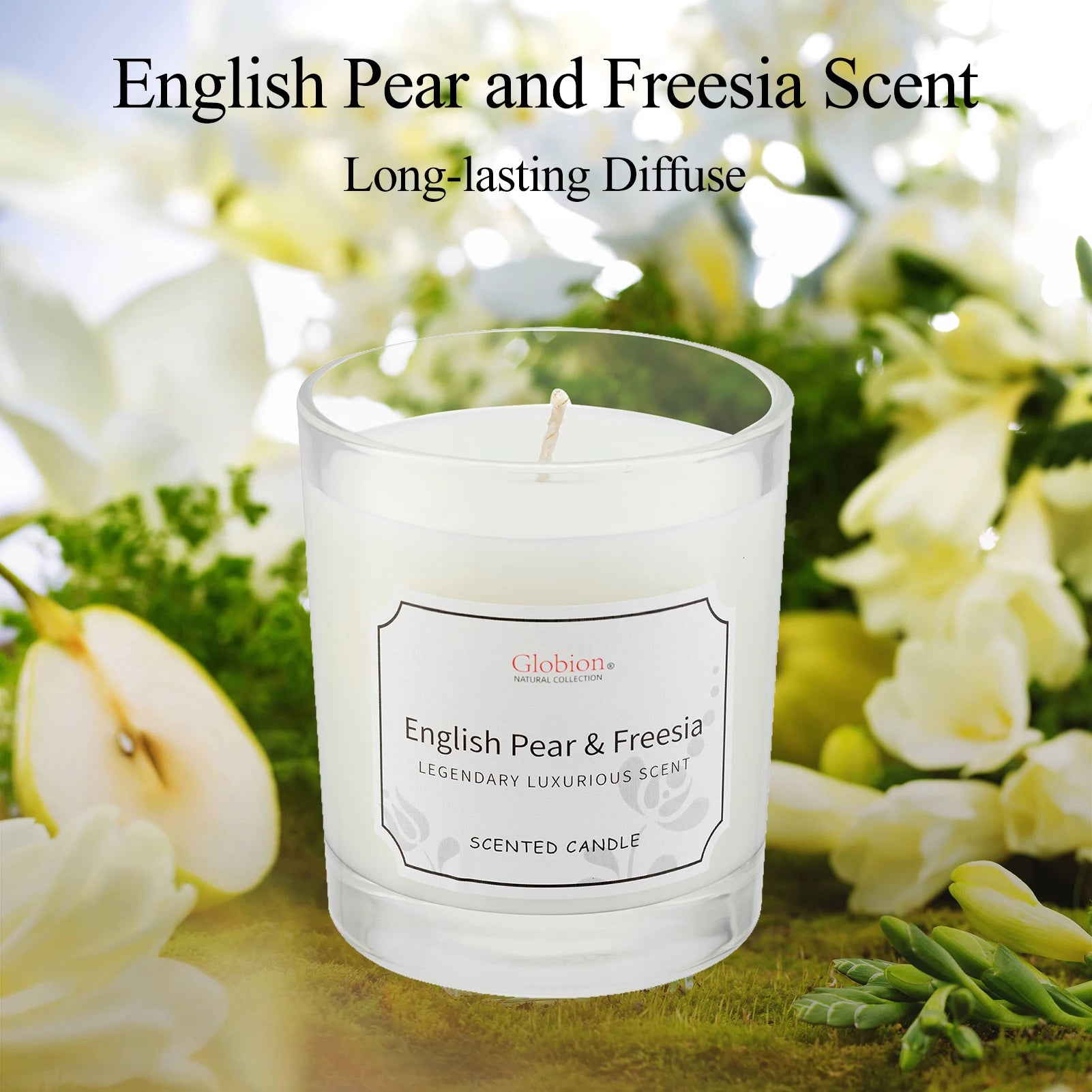 English Pear & Freesia Scented Aromatherapy Candle 7oz - yourelevatedwellness