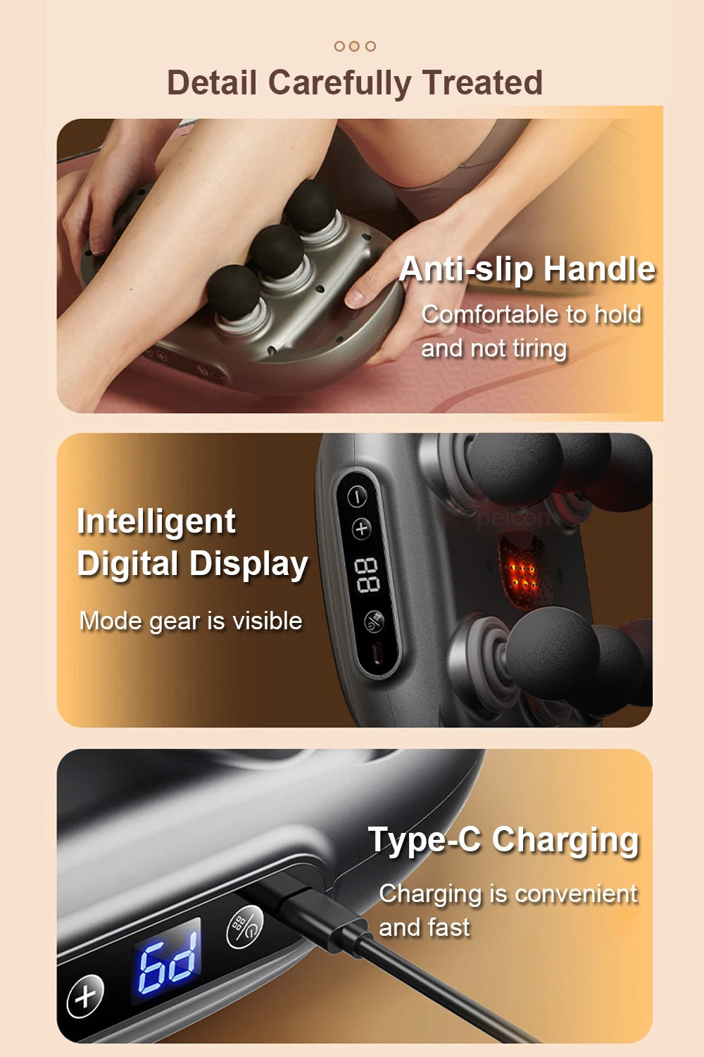 Professional Six-Head Fascia Massage Gun - yourelevatedwellness