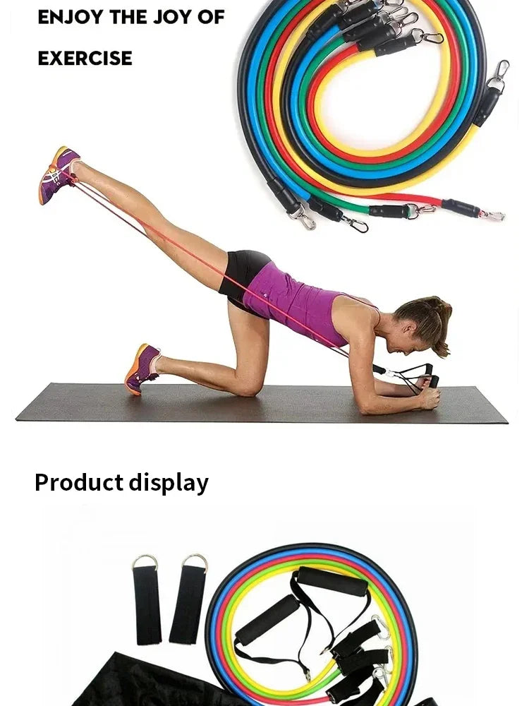 11-Piece Resistance Training Strap Set – Home Gym Fitness Bands - yourelevatedwellness