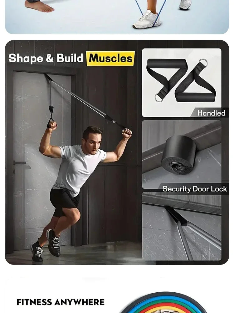 11-Piece Resistance Training Strap Set – Home Gym Fitness Bands - yourelevatedwellness