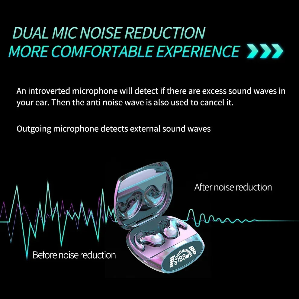 Sleep Bluetooth Headphones Noise Cancelling Painless Wireless Music High Quality Sports Tws 538 Thin Earbuds Digital Display yourelevatedwellness