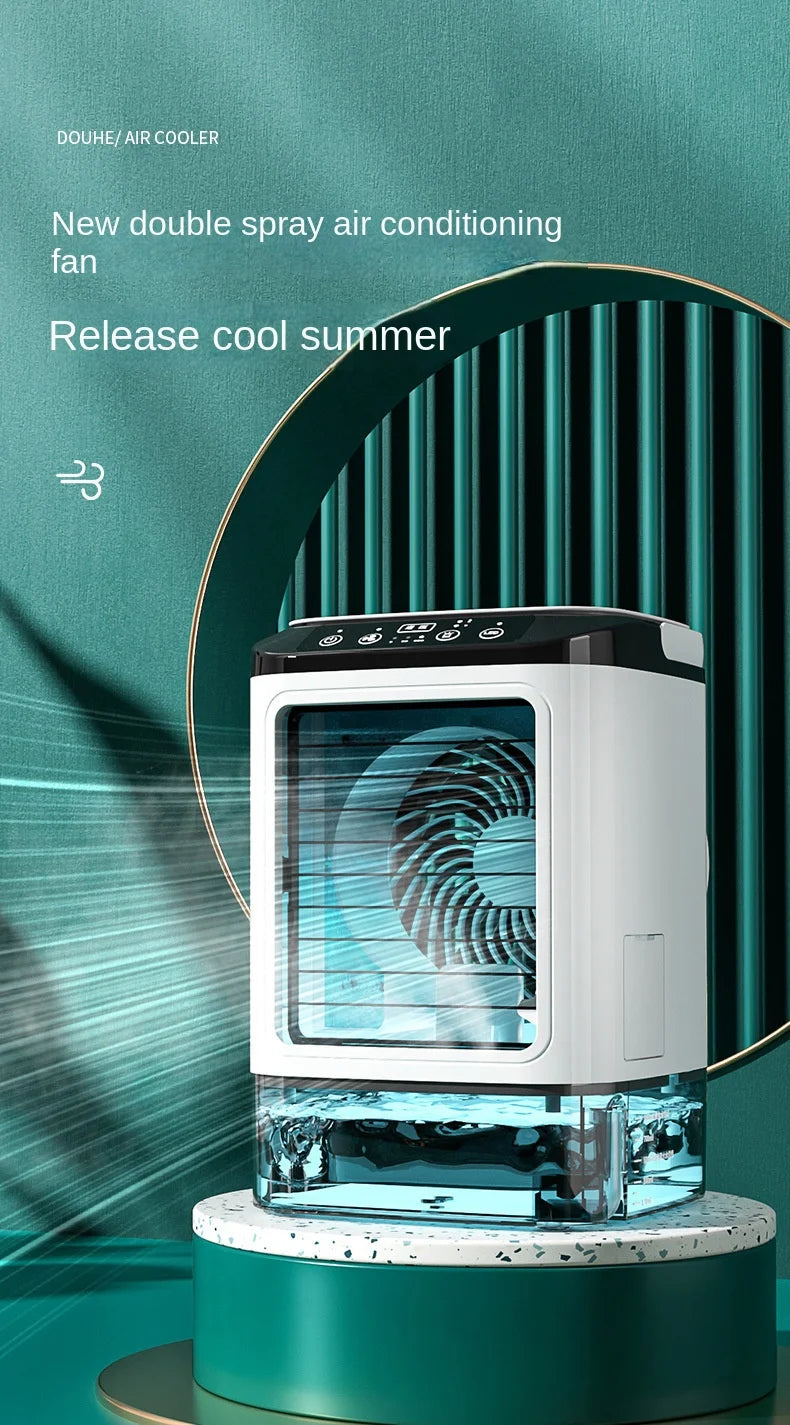 Desktop Air Conditioner Fan – Portable Ultrasonic Air Cooler with Night Light - yourelevatedwellness