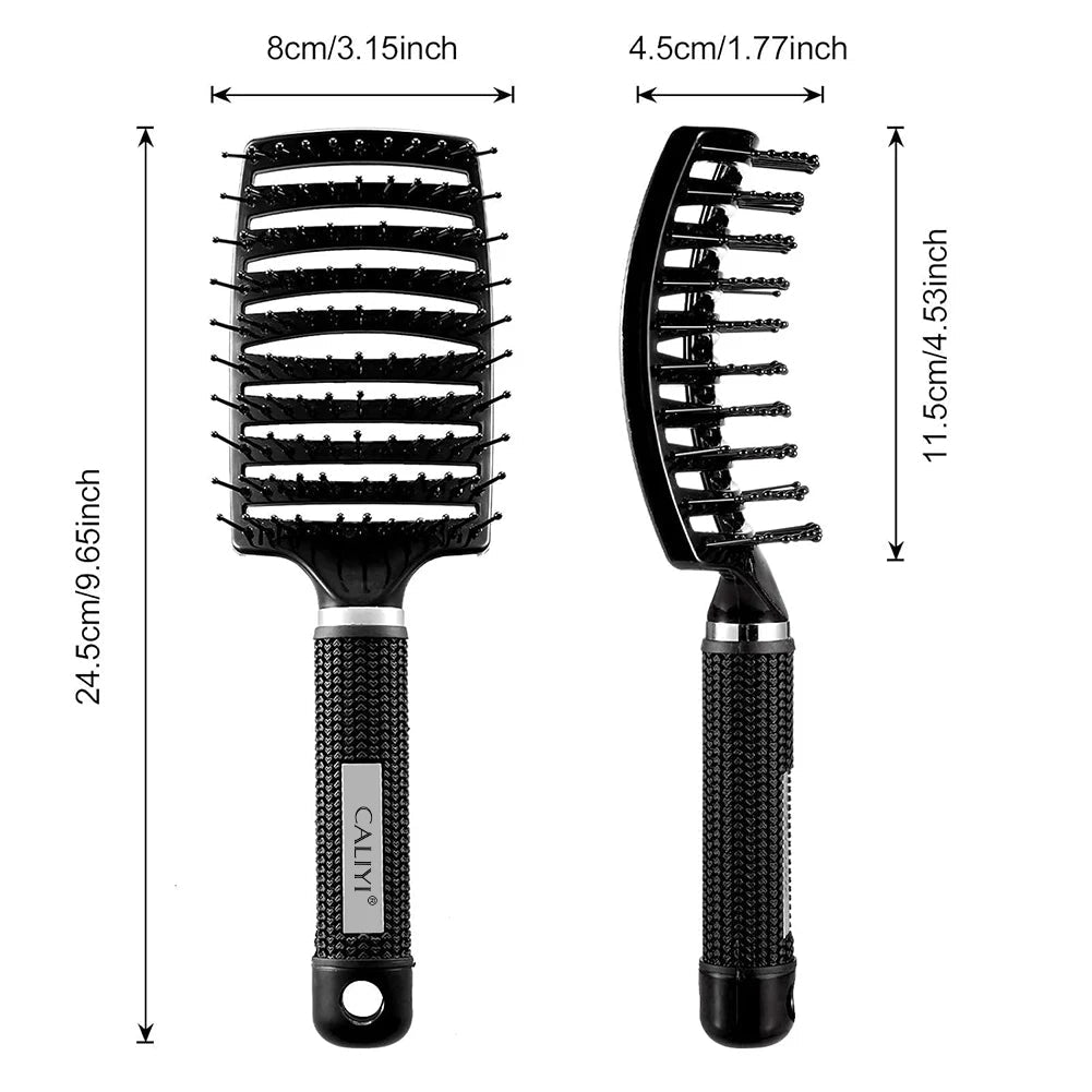 Hair Comb Brush Professional Curved Vented Brush for Faster Blow Drying Paddle Detangling Brush for Wet Dry Curly Straight Hair yourelevatedwellness